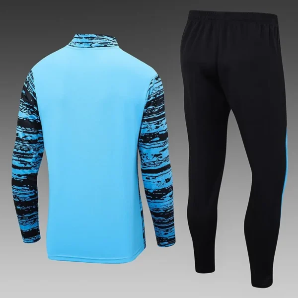 2024/2025 Al-Nassr Half-Pull Training Suit Blue Black Football Shirt - Image 8