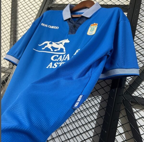 9697 Real Oviedo Home jerysey Retro Edition Football Shirt - Image 4