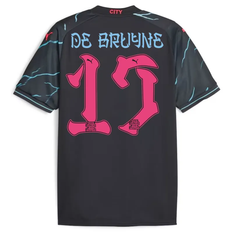2023/24 Manchester City HAALAND #9 GREALISH #10 DE BRUYNE #17 J.ALVAREZ #19 FODEN #47 Japanese Tour Printing Third Jersey - Image 5