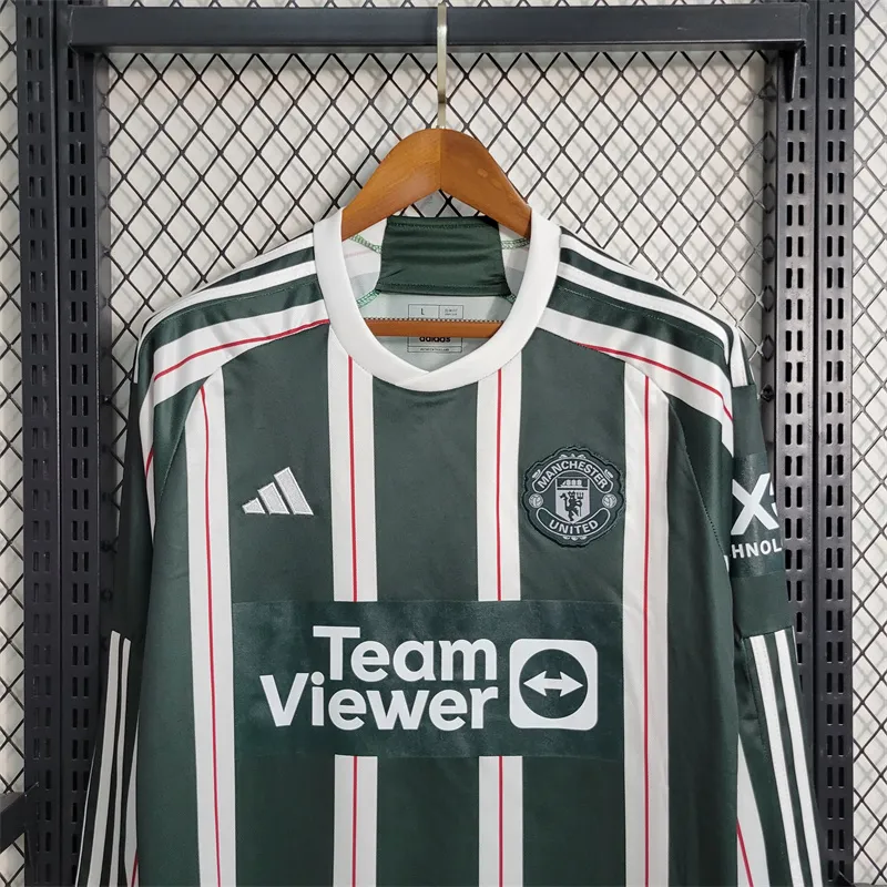 23-24 Manchester United Away Long Sleeve Jersey - Image 3