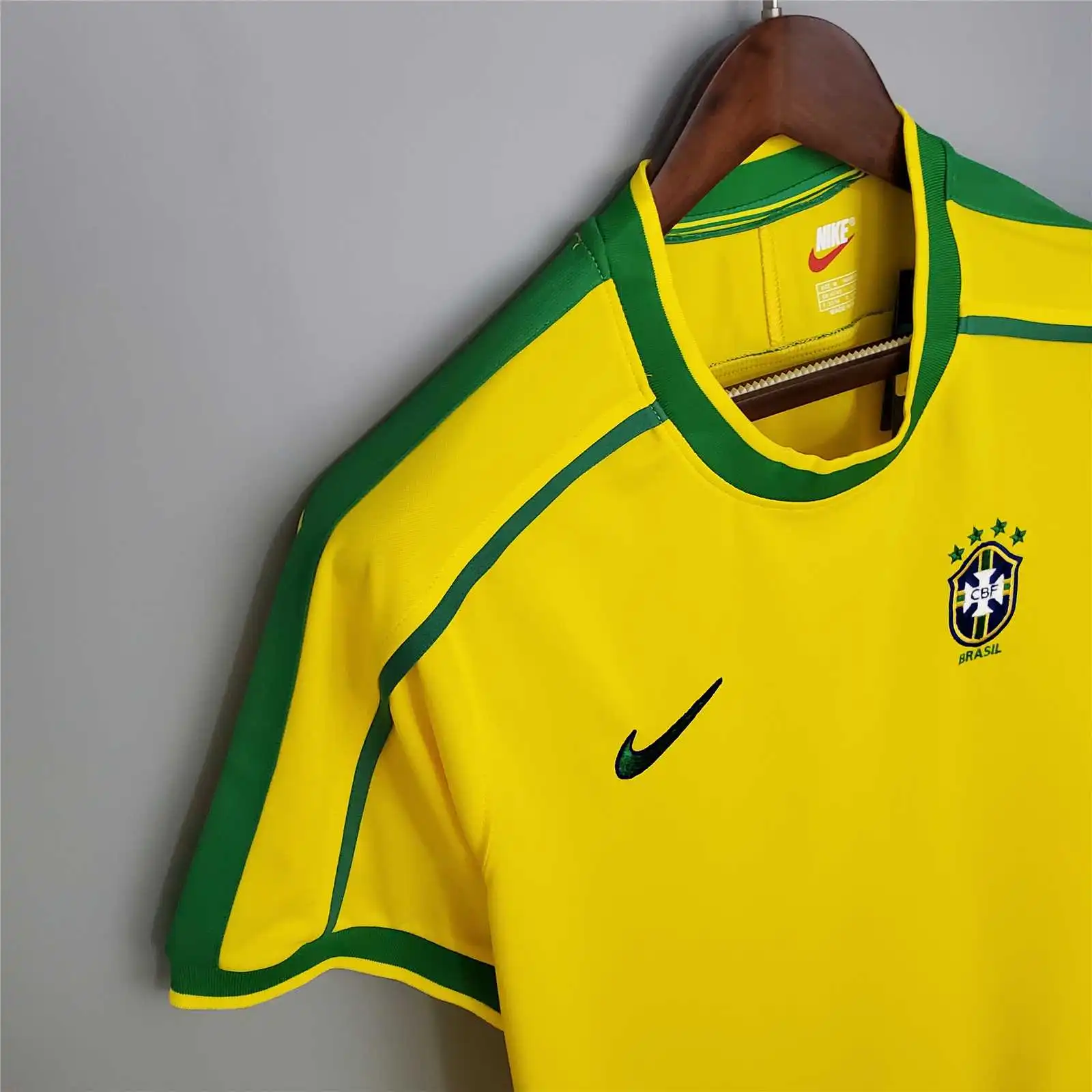 Brazil Retro Jersey Home World Cup 1998 - Image 9