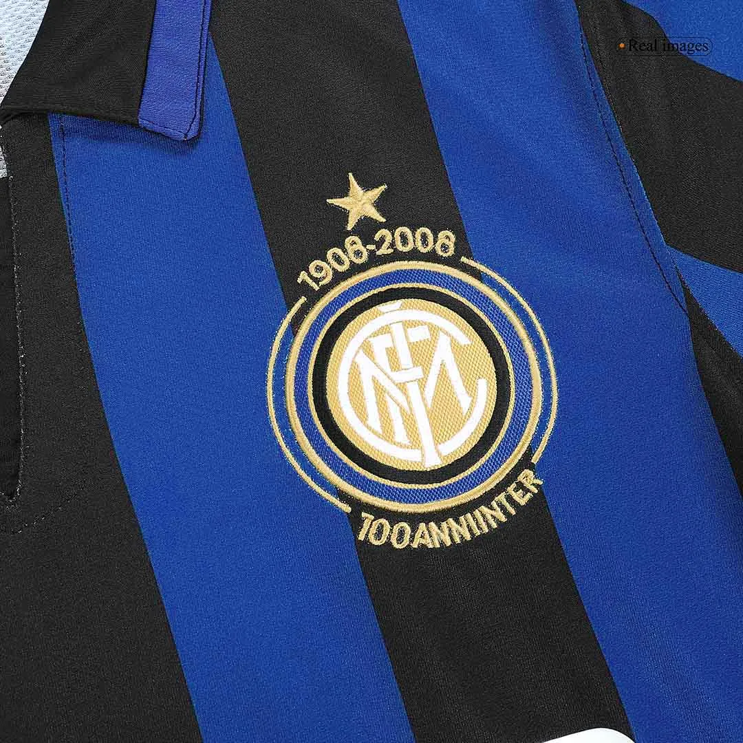 07-08 Inter Milan Retro 100th Anniversary Home Jersey - Image 6
