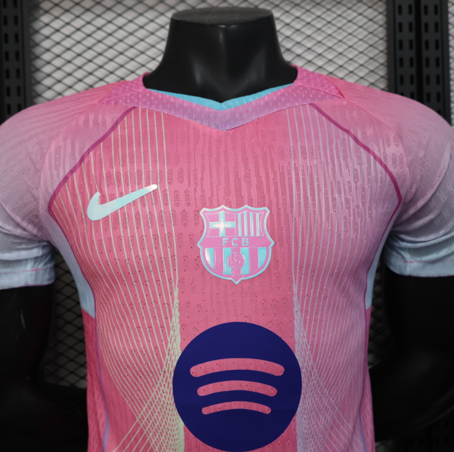 Barcelona Pink Special Edition Football Shirt Player Edition 2025-26 - Image 3