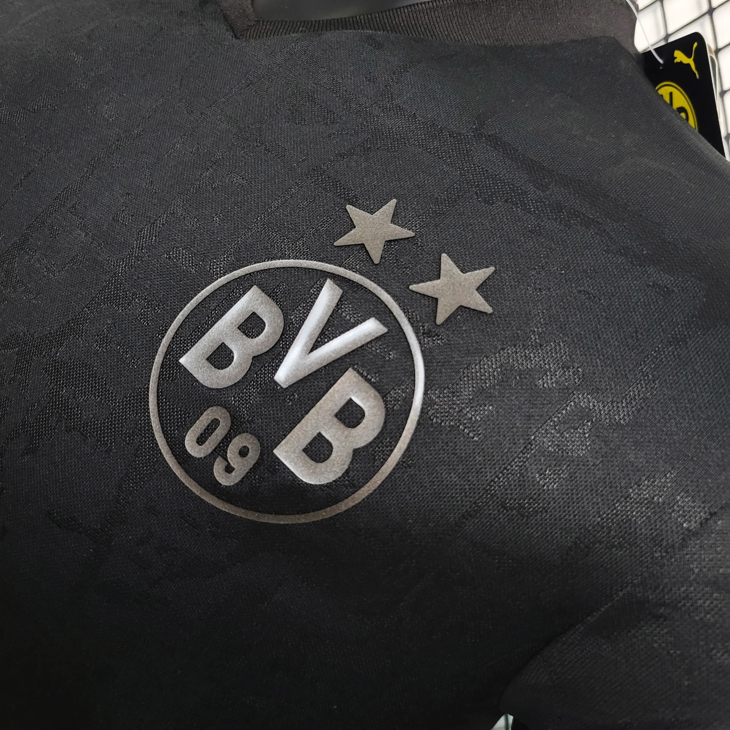 22-23 Borussia Dortmund All-Black Jersey Player Version - Image 6
