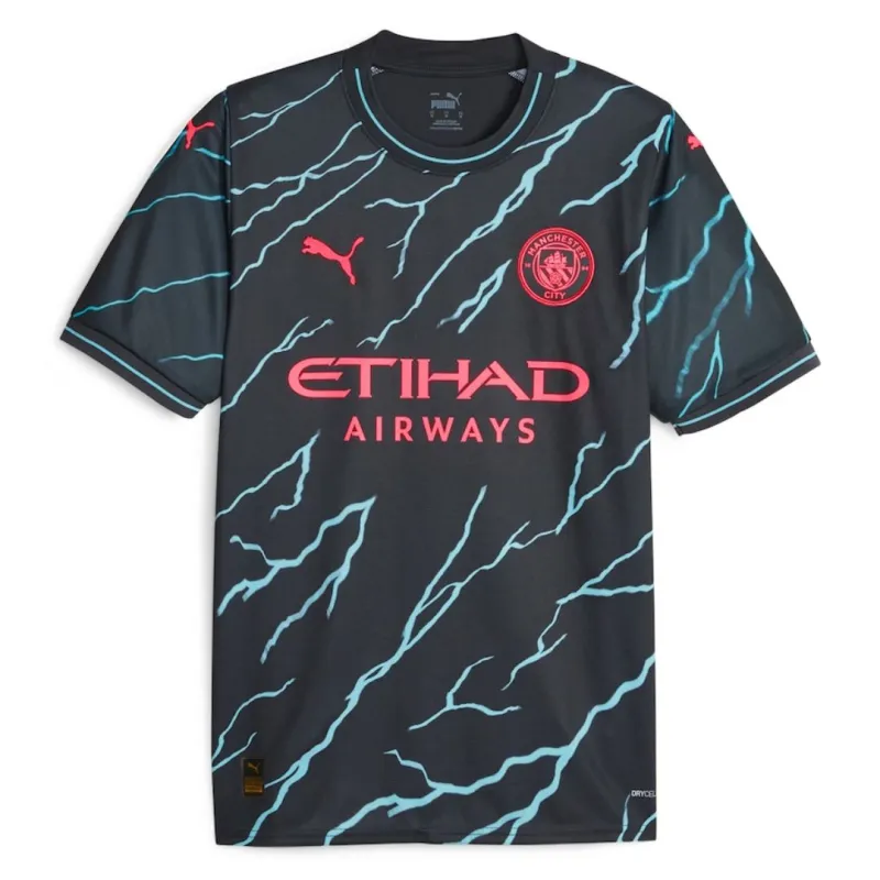 2023/24 Manchester City HAALAND #9 GREALISH #10 DE BRUYNE #17 J.ALVAREZ #19 FODEN #47 Japanese Tour Printing Third Jersey - Image 2