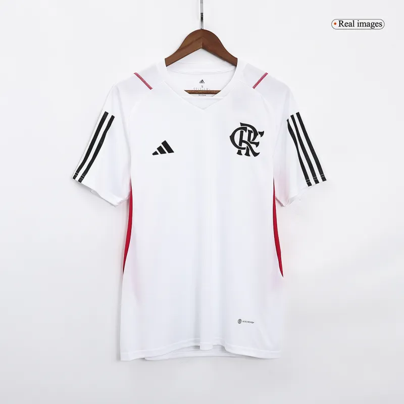 CR Flamengo Pre-Match 2023/24 Jersey White Replica - Image 3