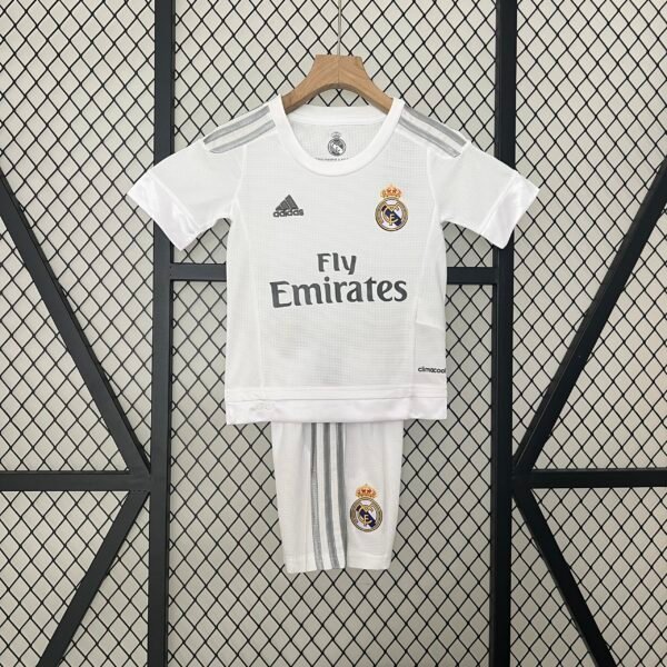 15-16 Home Retro Kids Kits Children Sets Football Jersey - Image 2