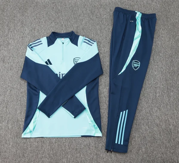 Arsenal Half-Pull Training Suit Baby Blue Football Shirt 2024/2025 - Image 7