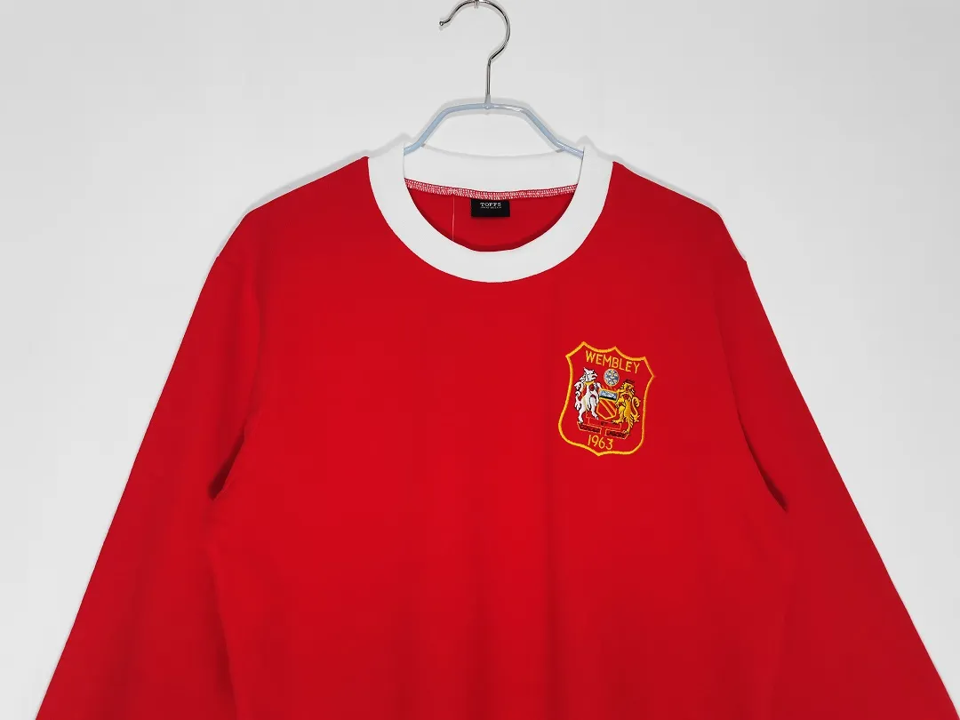 1963 Manchester United FA Cup Final Retro Long-Sleeve Jersey 1 - Image 3