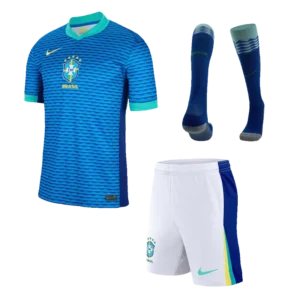 Kids Brazil Custom Away Full Soccer Kits 2024