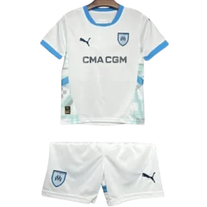 24-25 Marseilles Home Soccer Kids Kit Jersey+Shorts