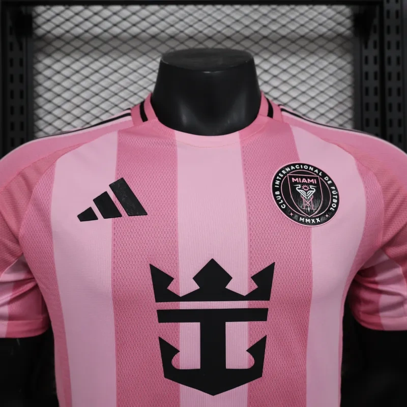 Inter Miami CF Home Pink Soccer Jersey Player Version Shirt 2025-26 - Image 3