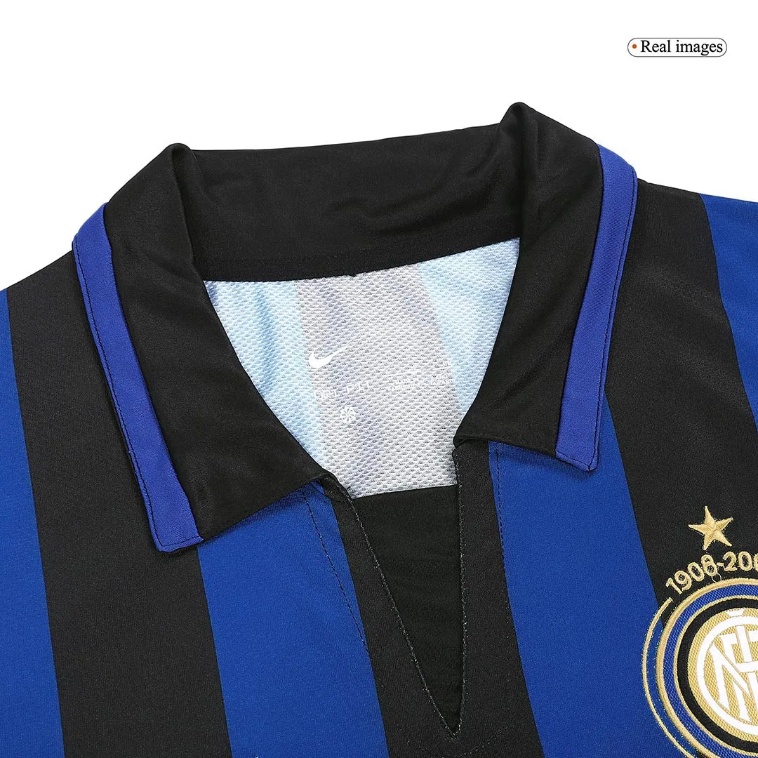 07-08 Inter Milan Retro 100th Anniversary Home Jersey - Image 5