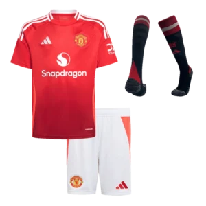 2024-25  Kids Manchester United Custom Home Full Soccer Kits