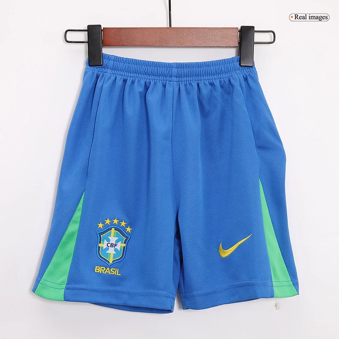 Kids Brazil Custom Home Full Soccer Kits 2024 - Image 8