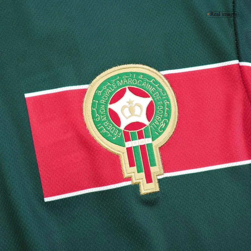 Morocco 1998 Home Retro Jersey Long Sleeve - Image 5