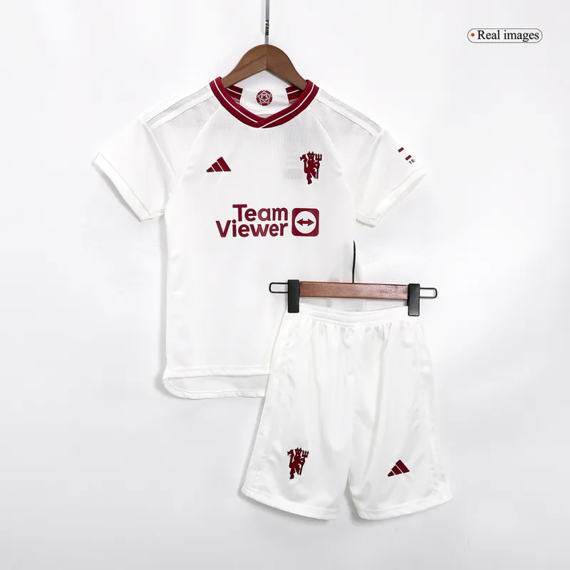 23-24 Kids Manchester United Third Away Jersey Kit - Image 2