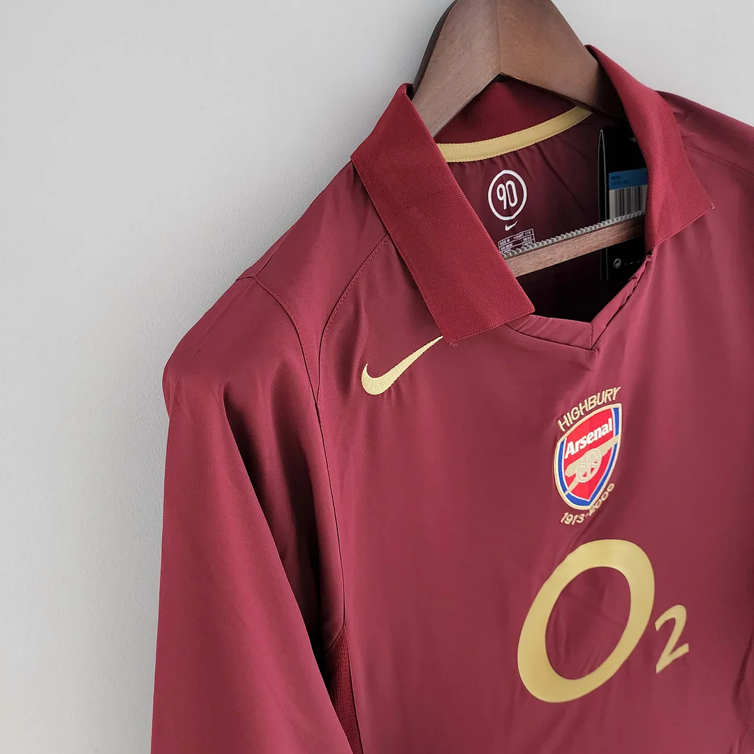 Arsenal Retro Long Sleeve Home Football Shirt 2005/2006 - Image 4