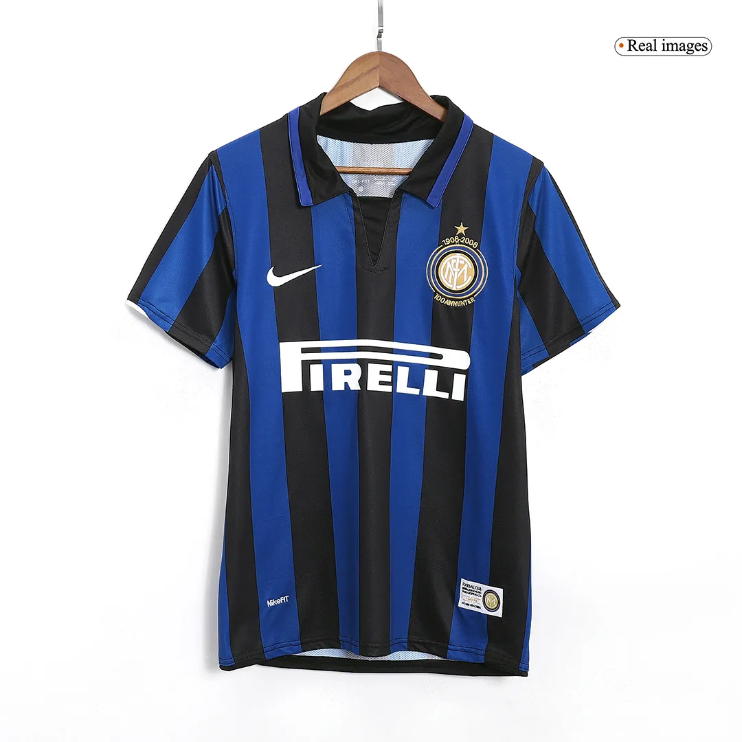07-08 Inter Milan Retro 100th Anniversary Home Jersey - Image 3
