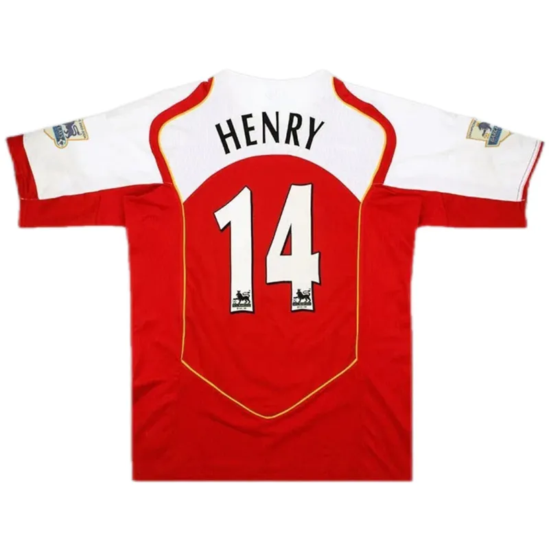 04-05 Arsenal Henry #14 FABREGAS #15 Pires #7 Bergkamp #10 Retro Jersey Home Replica - Image 9