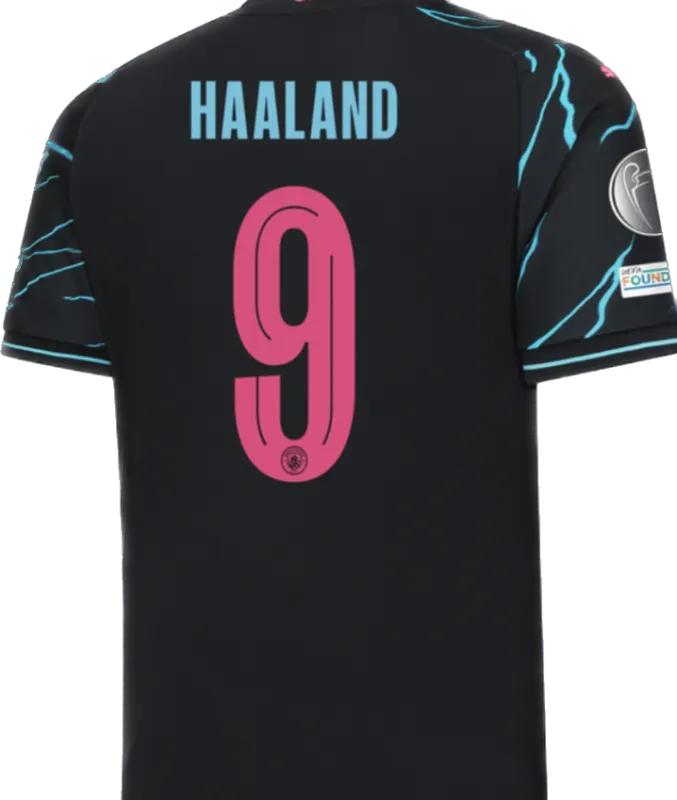 2023/24 HAALAND #9 DE BRUYNE #17 J.ALVAREZ #19 FODEN #47 Manchester City Third Away Jersey - Image 2