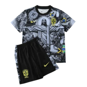 2024 Brazil Christ the Redeemer Special Kids Kit Football Jersey