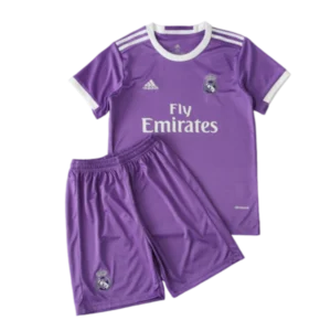 16-17 Away Retro Kids Kits Children Sets Football Jersey