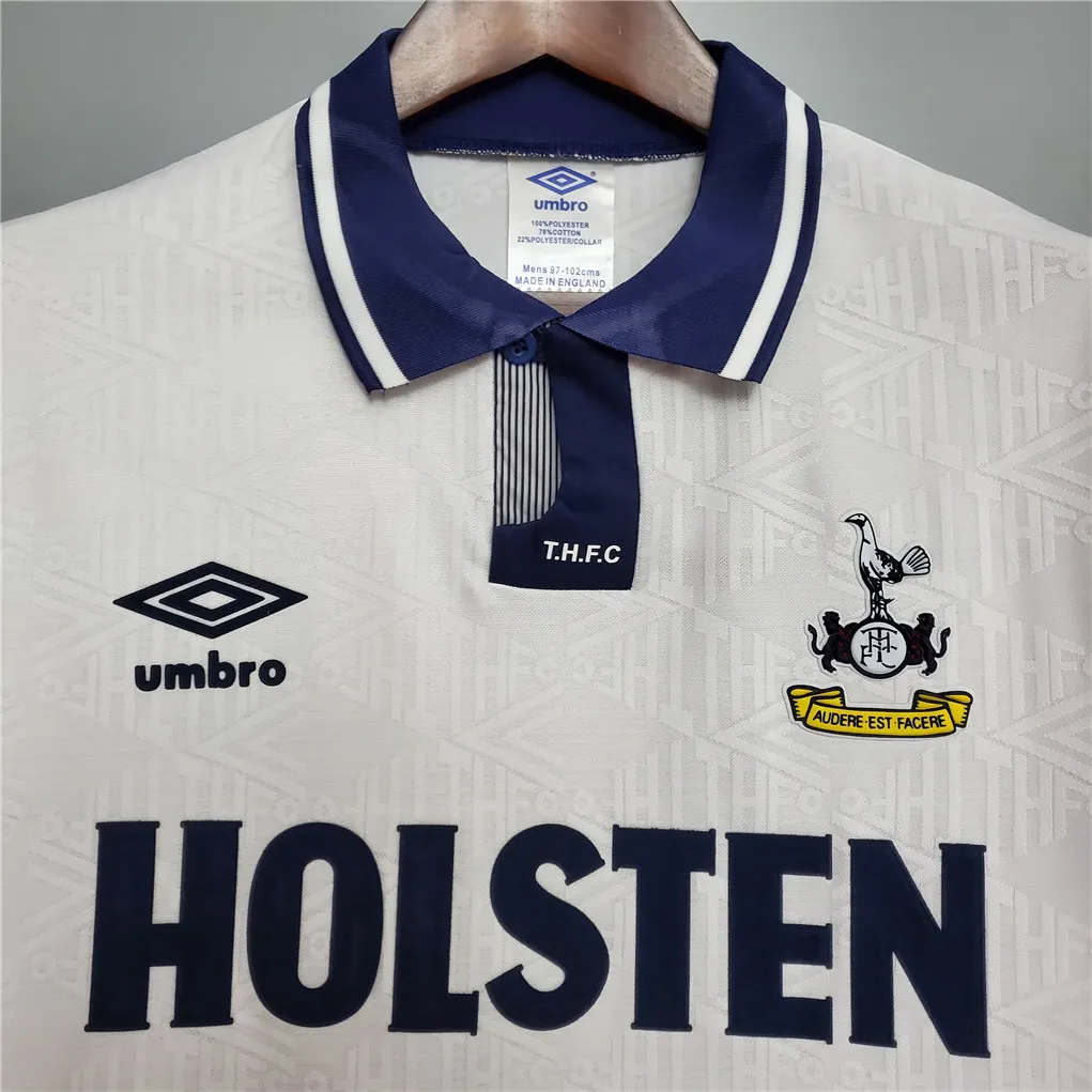 Tottenham Hotspur Retro Soccer Jersey Home Replica 1991/93 - Image 3