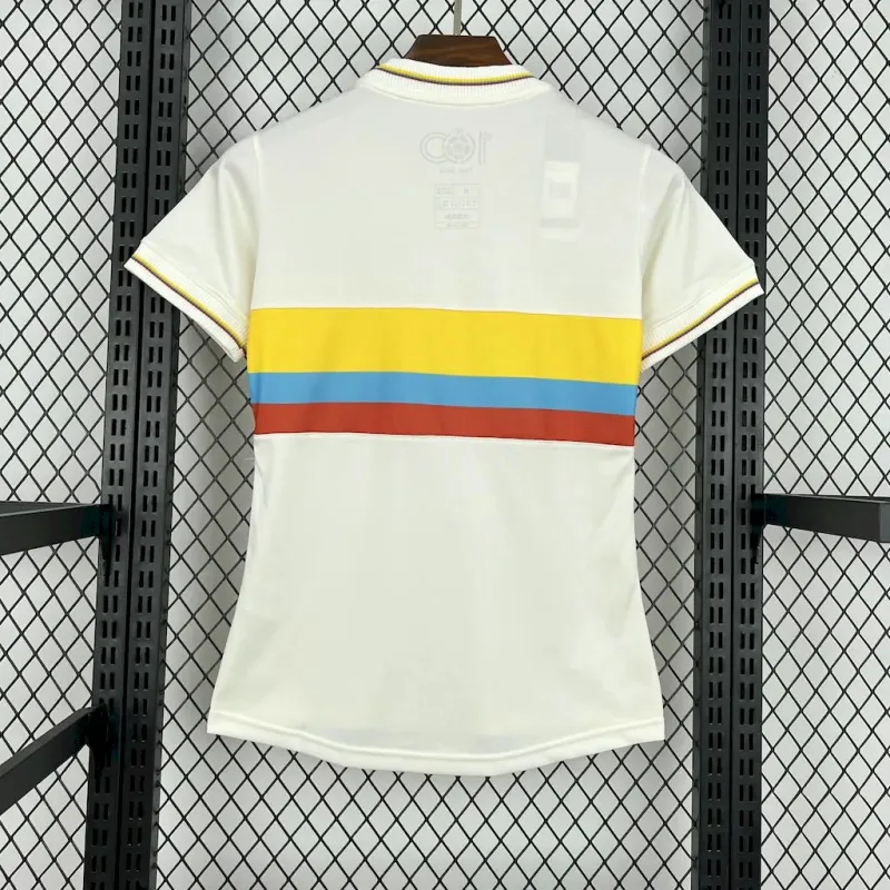 Women's Colombia Nation 24-25 100th Anniversary White Soccer Shirt - Image 4