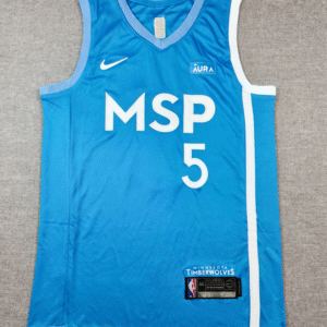 Timberwolves No. 5 Edwards light blue