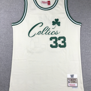 Celtics No. 33 Bird White