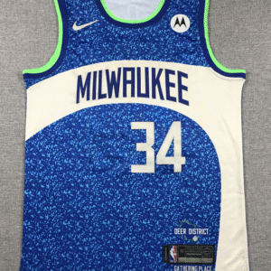 2024 Bucks No. 34 Antetokounmpo City Edition blue