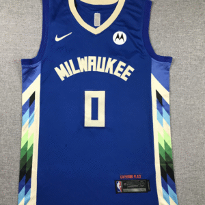 2023 Bucks No. 0 Lillard City Edition Blue