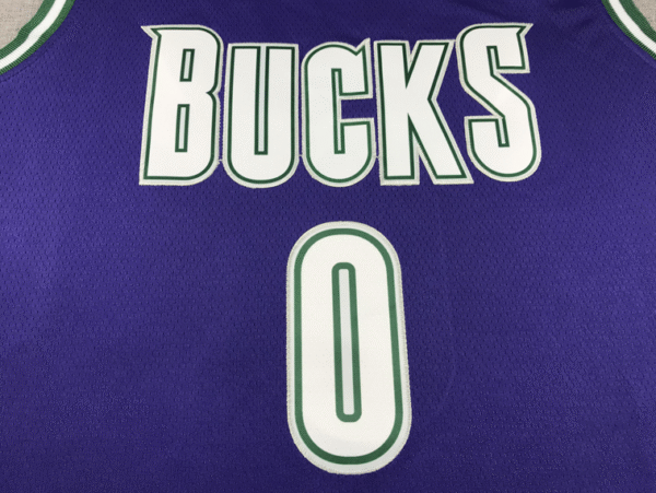 Bucks No. 0 Lillard purple - Image 4
