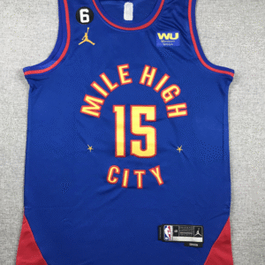 Nuggets No. 15 Jokic announcement version blue