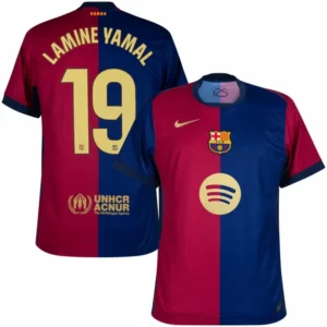 Barcelona Home  Lamine Yamal 19 Shirt  (La Liga) 2024-2025  player Version Size S-4XL