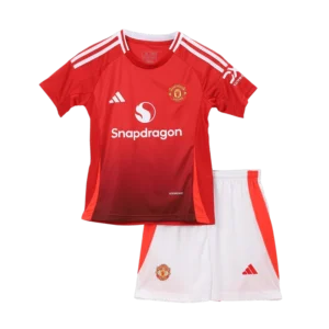 24-25 Manchester United Home Kids Jersey+Shorts
