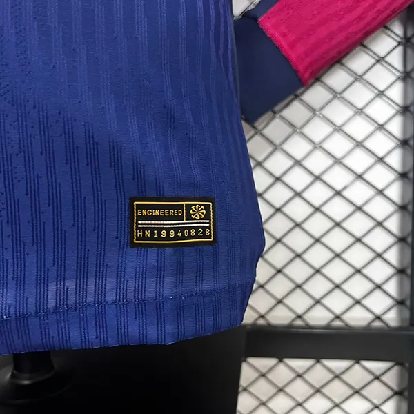 24-25 Barcelona Home Soccer Jersey Player Edition Long Sleeve - Image 9