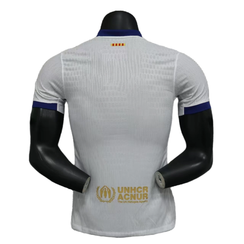 2025-26 Barcelona Home Player Version Shirt White Jersey Without Spofity Text - Image 2