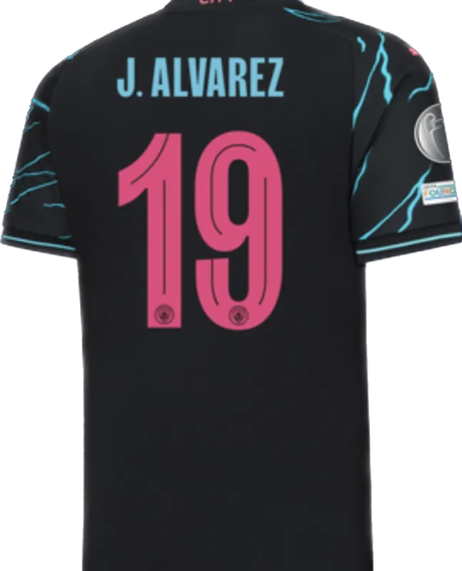 2023/24 HAALAND #9 DE BRUYNE #17 J.ALVAREZ #19 FODEN #47 Manchester City Third Away Jersey - Image 7