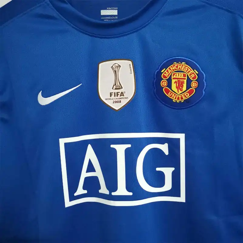 08-09 Manchester United Home Retro Jersey #7 Ronaldo Long Sleeve - Image 4