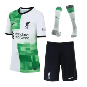 23-24 Kids Liverpool Away Whole Kit Jersey+Shorts+Socks