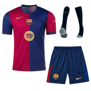 24-25 Barcelona Home Full Kit(Jersey+Shorts+Socks)  - Spotify Logo Without Text