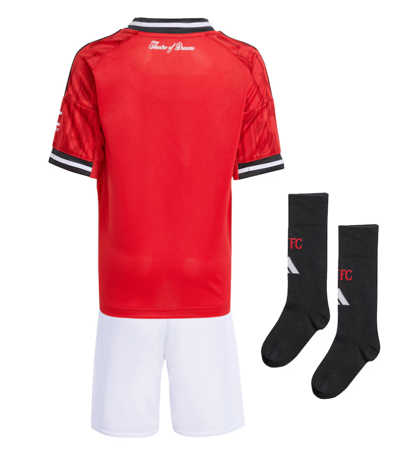 Kids Manchester United Home Soccer Kits 25-26 (Jersey+Shorts+Socks) - Image 3