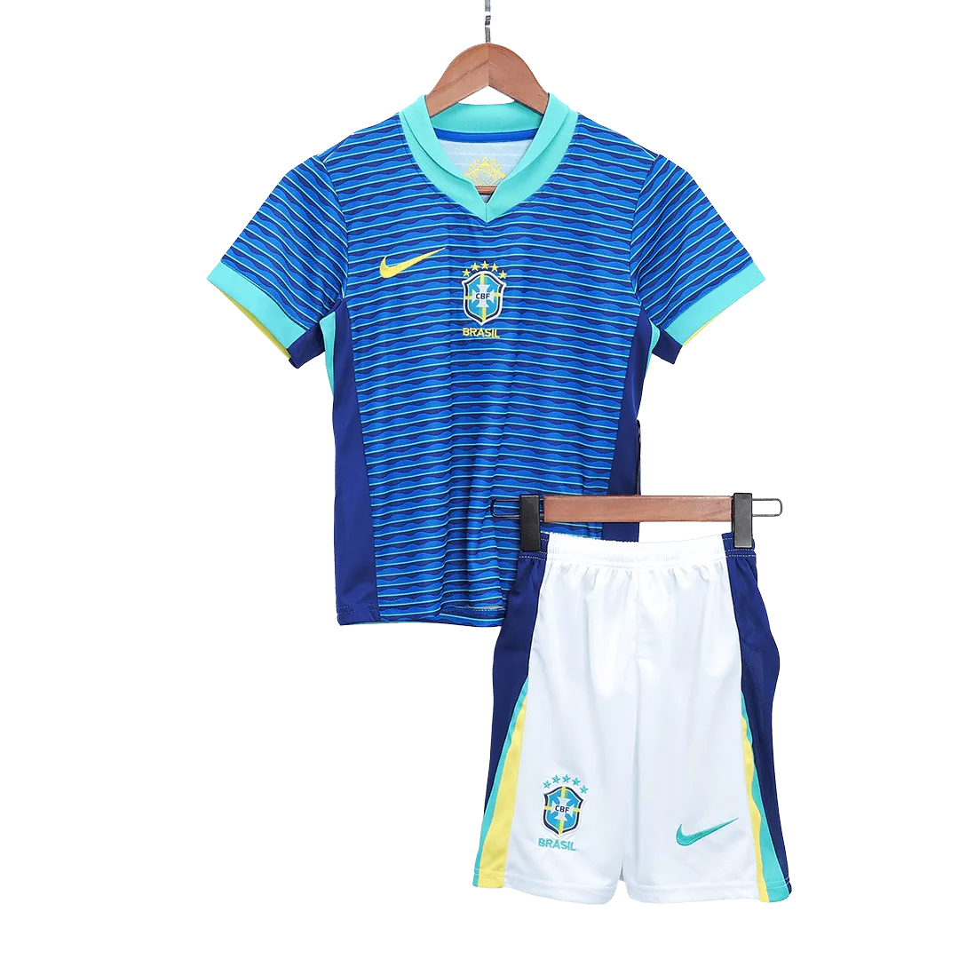 Kids Brazil Away Kit Copa America 2024 Youth Apparels - Image 2