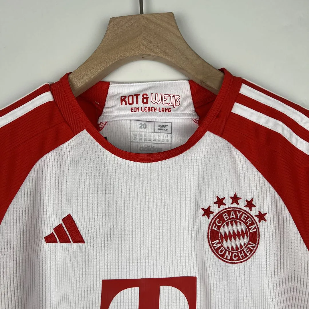 23-24 Kids Bayern Munich Home Jersey Kit - Image 3