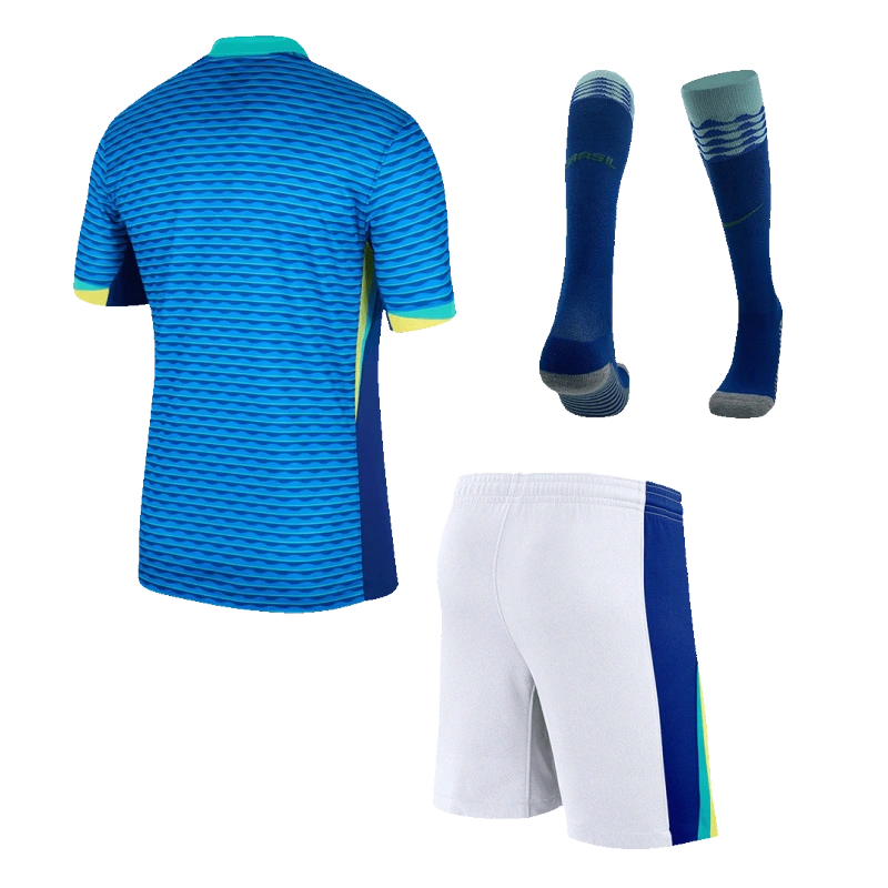 Kids Brazil Custom Away Full Soccer Kits 2024 - Image 2