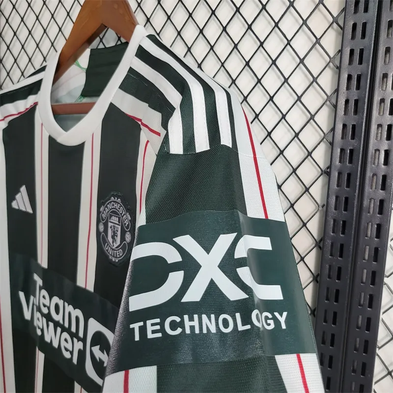 23-24 Manchester United Away Long Sleeve Jersey - Image 8