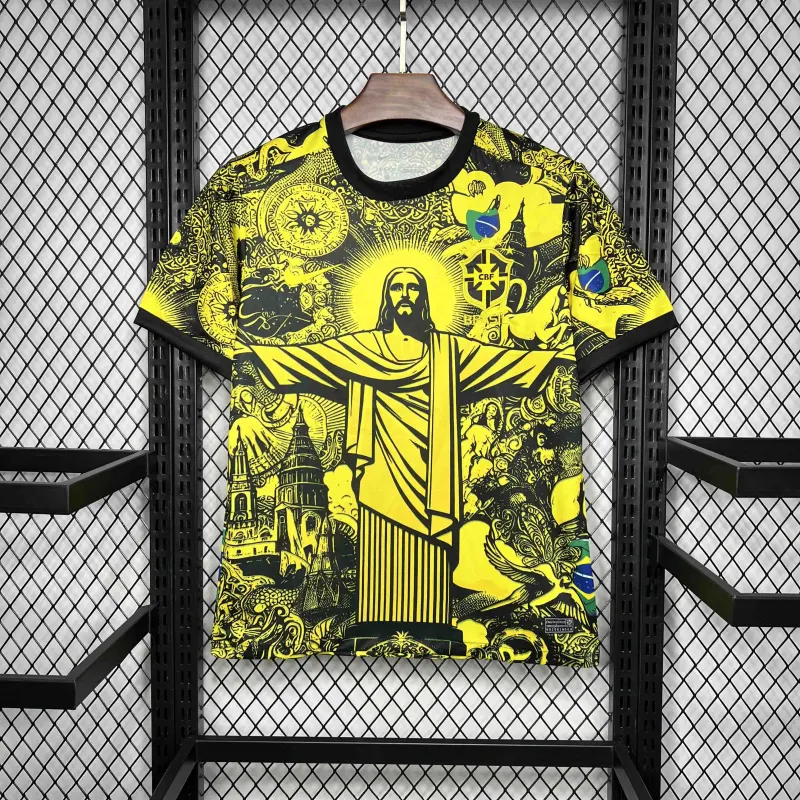 2024 Brazil Christ the Redeemer Special Kit Shirt Football - Image 3