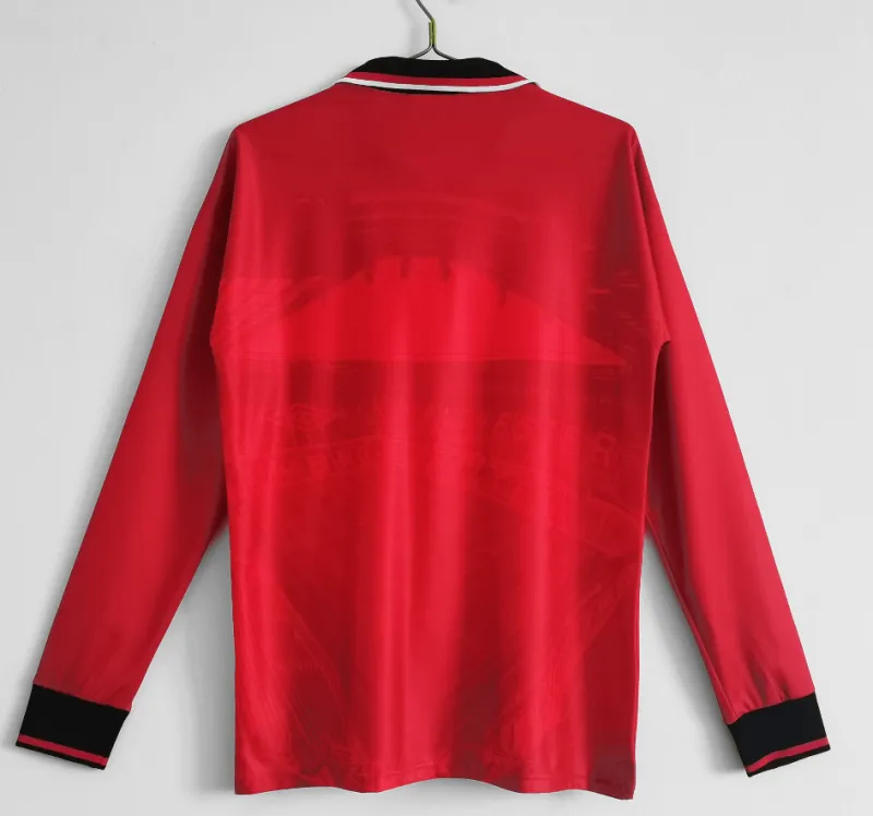 1994/96 Manchester United Retro Long Sleeve Jersey Home - Image 2